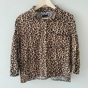 Cotton On | Animal print Button down blouse Size Medium